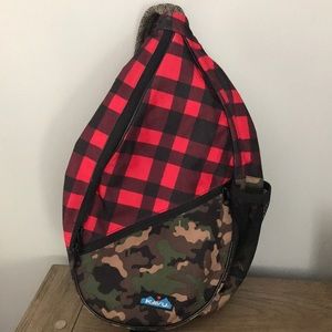 Camo/plaid mixed pattern Kavu bag